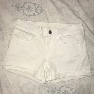 American eagle white jean shorts